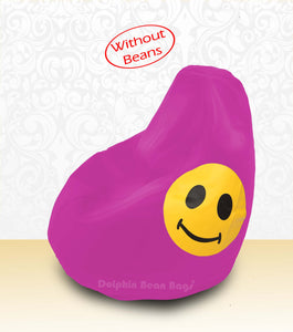 DOLPHIN XL Bean Bag Pink-Smiley-COVERS(without Beans)