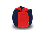 DOLPHIN M Regular BEAN BAG-Red/N.Blue-COVER (Without Beans)