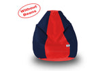 DOLPHIN M Regular BEAN BAG-Red/N.Blue-COVER (Without Beans)