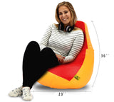 DOLPHIN XL RED&YELLOW BEAN BAG-FILLED(With Beans)