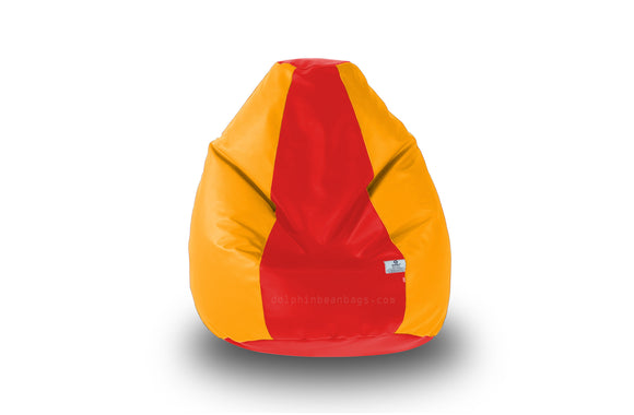 DOLPHIN Original S BEAN BAG-Red/Yellow-With Fillers/Beans