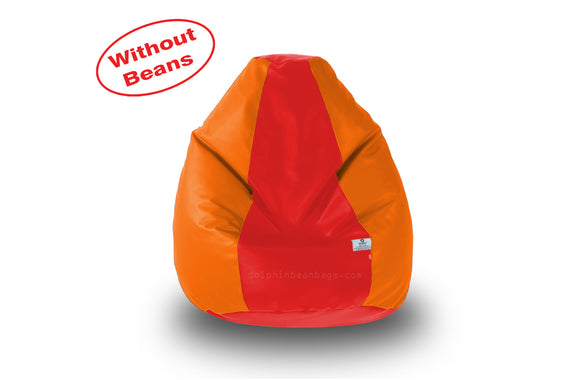 DOLPHIN L BEAN BAG-Red/Orange-COVER (Without Beans)