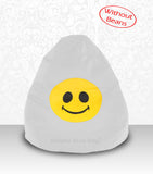 DOLPHIN XL Bean Bag White-Smiley-COVERS(without Beans)