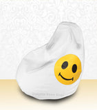 DOLPHIN XL Bean Bag White-Smiley-FILLED(with Beans)
