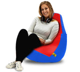 DOLPHIN XL RED&R.BLUE BEAN BAG-FILLED(With Beans)