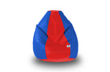 DOLPHIN Original S BEAN BAG-Red/R.Blue-With Fillers/Beans