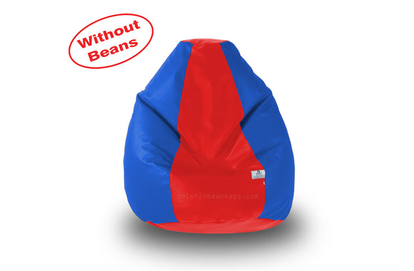 DOLPHIN M Regular BEAN BAG-Red/R.Blue-COVER (Without Beans)
