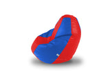 DOLPHIN Original M BEAN BAG-Red/R.Blue-With Fillers/Beans