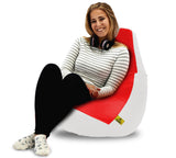 DOLPHIN XL RED&WHITE BEAN BAG-FILLED(With Beans)