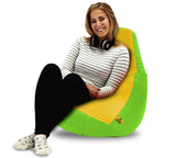 DOLPHIN XL F.GREEN&YELLOW BEAN BAG-FILLED(With Beans)