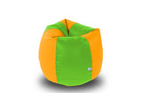 DOLPHIN L BEAN BAG-F.Green/Yellow-COVER (Without Beans)