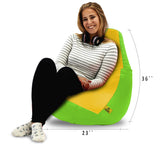 DOLPHIN XL F.GREEN&YELLOW BEAN BAG-FILLED(With Beans)