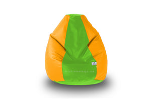 DOLPHIN Original M BEAN BAG-F.Green/Yellow-With Fillers/Beans