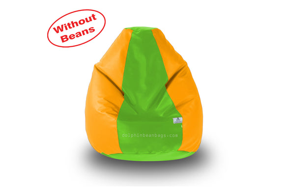DOLPHIN M Regular BEAN BAG-F.Green/Yellow-COVER (Without Beans)