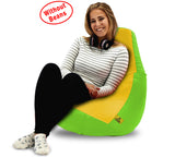 DOLPHIN XL F.GREEN&YELLOW BEAN BAG-COVERS(Without Beans)