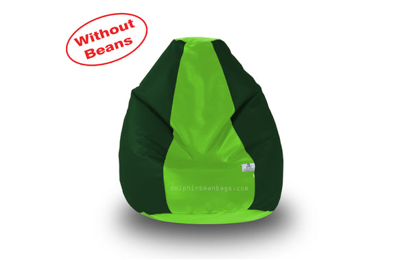 DOLPHIN M Regular BEAN BAG-F.Green/B.Green-COVER (Without Beans)