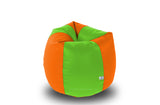 DOLPHIN Original M BEAN BAG-F.Green/Orange-With Fillers/Beans