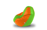 DOLPHIN S Regular BEAN BAG-F.Green/Orange-COVER (Without Beans)