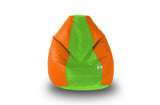 DOLPHIN Original S BEAN BAG-F.Green/Orange-With Fillers/Beans