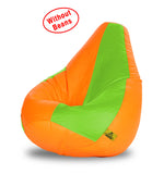 DOLPHIN XL F.GREEN&ORANGE BEAN BAG-COVERS(Without Beans)