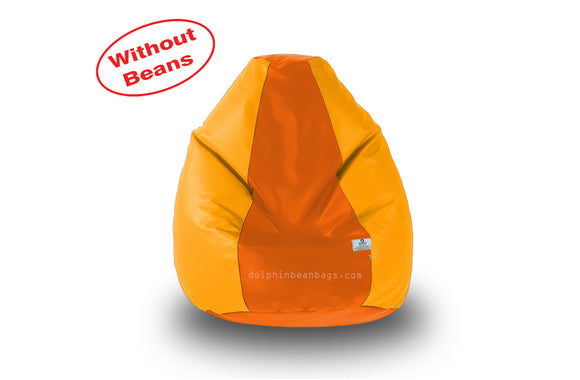 DOLPHIN S Regular BEAN BAG-Orange/Yellow-COVER (Without Beans)