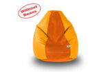 DOLPHIN M Regular BEAN BAG-Orange/Yellow-COVER (Without Beans)