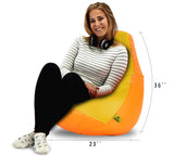 DOLPHIN XL ORANGE&YELLOW BEAN BAG-FILLED(With Beans)