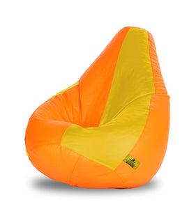 DOLPHIN XL ORANGE&YELLOW BEAN BAG-FILLED(With Beans)