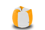 DOLPHIN M Regular BEAN BAG-White/Yellow-COVER (Without Beans)