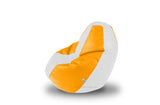 DOLPHIN L BEAN BAG-White/Yellow-COVER (Without Beans)