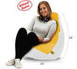 DOLPHIN XL WHITE&YELLOW BEAN BAG-COVERS(Without Beans)