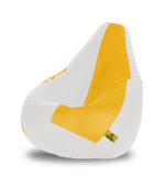 DOLPHIN XL WHITE&YELLOW BEAN BAG-FILLED(With Beans)