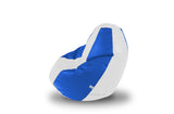DOLPHIN Original M BEAN BAG-White/R.Blue-With Fillers/Beans