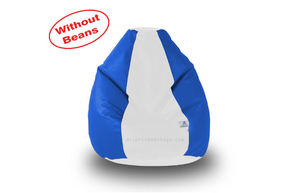 DOLPHIN L BEAN BAG-White/R.Blue-COVER (Without Beans)