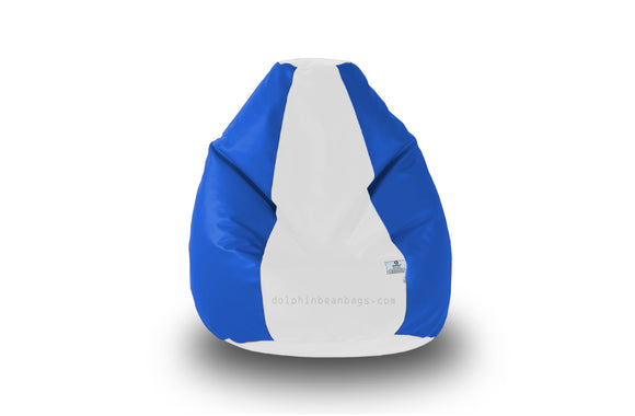 DOLPHIN Original M BEAN BAG-White/R.Blue-With Fillers/Beans