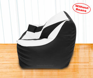 DOLPHIN XXL Beany Chair Black/White-Cover (Without Beans)