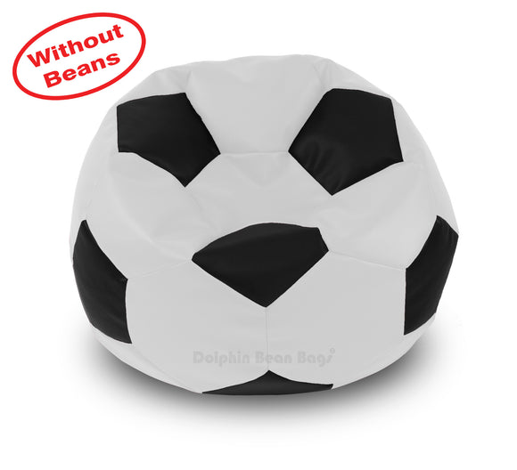 DOLPHIN XXL FOOTBALL BEAN BAG-BLACK/WHITE-COVER (Without Beans)