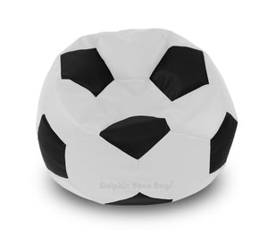 DOLPHIN XXL FOOTBALL BEAN BAG-BLACK/WHITE-Filled (With Beans)