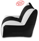 DOLPHIN XXL RECLINER BEAN BAG-BLACK/WHITE-COVER (Without Beans)
