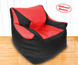 DOLPHIN XXL Beany Chair Black/Red-Cover (Without Beans)