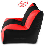 DOLPHIN XXL RECLINER BEAN BAG-BLACK/RED-COVER (Without Beans)