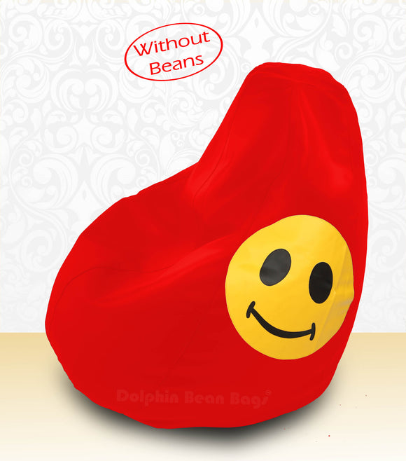 DOLPHIN XXL Bean Bag Red-Smiley-COVERS(without Beans)