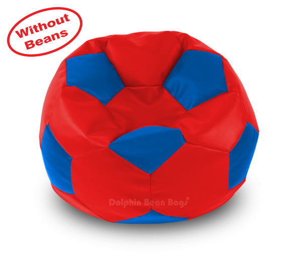 DOLPHIN XXL FOOTBALL BEAN BAG-BLUE/RED-COVER (Without Beans)