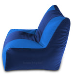 DOLPHIN XXL RECLINER BEAN BAG-N.BLUE/BLUE-FILLED (With Beans)