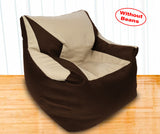 DOLPHIN XXL Beany Chair Brown/Beige-Cover (Without Beans)
