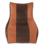 DOLPHIN XXL RECLINER BEAN BAG-BROWN/TAN-FILLED (With Beans)