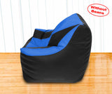 DOLPHIN XXL Beany Chair Black/R.Blue-Cover (Without Beans)