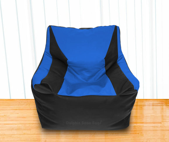 DOLPHIN XXL Beany Chair Black/R.Blue-Filled (With Beans)