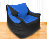 DOLPHIN XXL Beany Chair Black/R.Blue-Filled (With Beans)