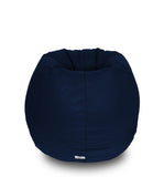 Dolphin-XXL-Genuine Leather Bean Bag N.BLUE-Filled (With Beans)